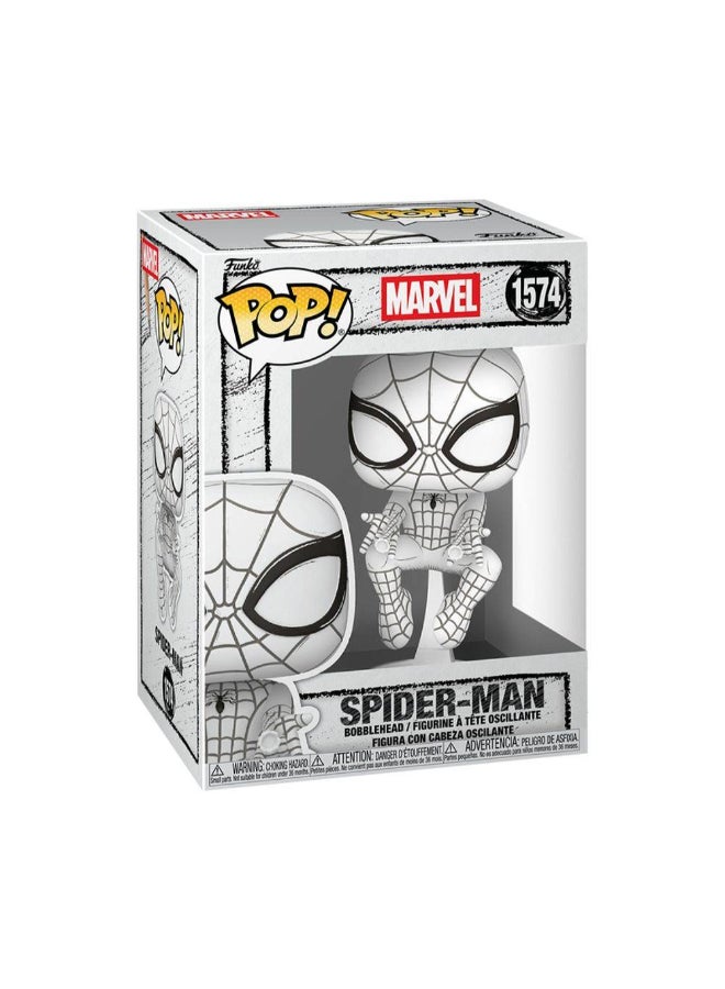 Funko فنكو بوب! مارفل سبايدر مان سبايدر مان (ديكور مرسوم) تمثال فني (11.9 سم) - Image 1